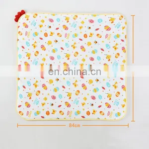 LOW MOQ Cartoon Animal Chicken Cotton Swaddle Blanket With Belt thumbnail-3