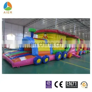 Long Train Kids Inflatable Obstacle Course, Obstacles Game for Kids, Inflatable Bouncer Obstacle Course thumbnail-2