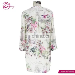 2017 Premium Popular Style Ladies Fashion White Cotton Tops thumbnail-4