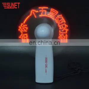2018 SUNJET Hot Sale Best Promotion Gift LED Message Flashing 6 Message 120 Letters Hand Held Mini Fan thumbnail-1