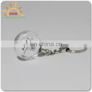 Wholesale Multi-color Led Diamond Outlook Shaped Crystal Cheap Keychain thumbnail-6