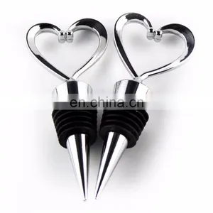 Promotion Wedding Valentines Gift Heart Shape Red Wine Champagne Bottle Stopper thumbnail-3