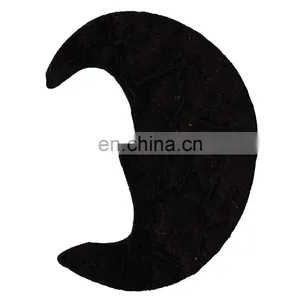 Fashion White Blue Beading Crystal Rhinestone Moon Sew on Patches Appliques thumbnail-3