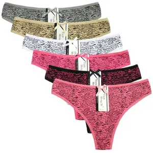 Yun Meng Ni Sexy Underwear Zebra Printed Women's T-back Soft Cotton Thong For Women thumbnail-4