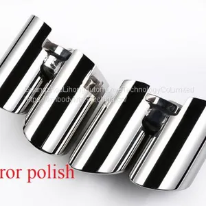 Km for Panamera GTS Style 970 2014-2016 Year Exhaust Tip Exhaust Pipes Muffler Tips Tail Pipe Mirror Polish thumbnail-2