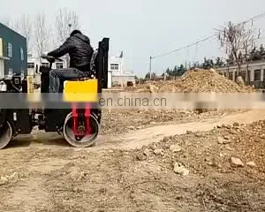 5% off CE Certified Hydraulic Ride on Double Drum 1 Ton Road Roller Compactor Machine for Sale Price thumbnail-1