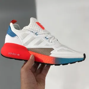 Adidas Originals ZX 2K Boost in White/Black For Sale thumbnail-5