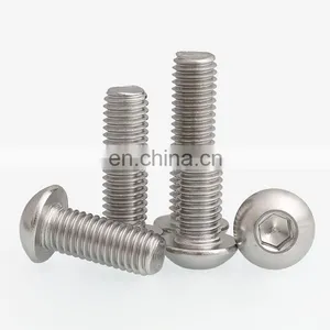 Stainless Steel 316 Round Button Head Socket Cap Screws 8-32 thumbnail-1