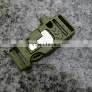 2016 Side Release Whistle Buckle w/ Flint Fire Starter&Striker For Paracord Bracelet thumbnail-6