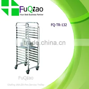 Stainless Steel Bread Display Rack Trolley With Wheels Quality Choice thumbnail-1