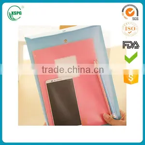 Wholesale Plastic Clear PVC Document Bag With Button thumbnail-3