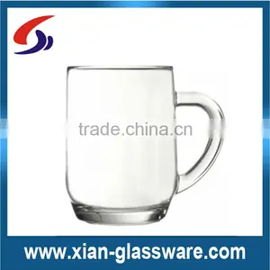 Promotional Wholesale Cheap Machine Made Clear Drinking Glass Cup With Handle for Home/wedding/bar thumbnail-1