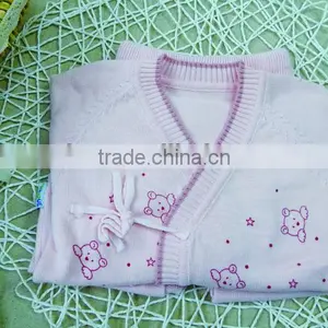 Eco-friendly 100% Cotton Thin Newborn Baby Boy Girl Jacquard Knitting Pattern Clothing Set thumbnail-4