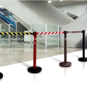 LG-B9 Brown Control Crowd Queue Barrier Belt Stanchions Pole thumbnail-2