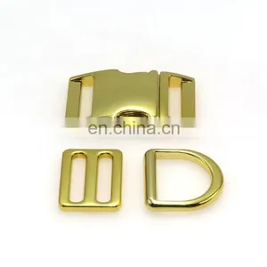 Gold Metal Zinc Alloy D Ring Adjustable Buckle Dog Hook Quick Side Release Buckle For Dog Accessories thumbnail-5