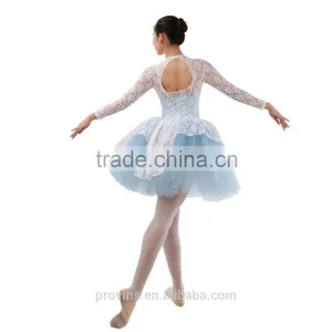 New Dansgirl Long Lace Sleeves Ballet Tutus Performance Ballet Dress Adult Dance Dress thumbnail-4