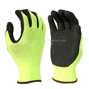 13Gauge Polyester Liner Latex Sandy Coated Work Gloves thumbnail-3