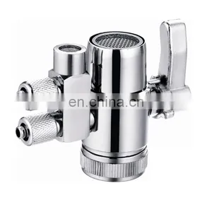 Polished and Chrome 1/4 Locking Nut Double Tube Diverter Shower Water Diverter Valve Shower Head Filter Water Diverter Valve thumbnail-1