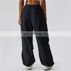 Wholesale Quick Dry Plus Size Women's Casual Loose Clothing High Waist Customized Sports Pants Joggers Sweatpants With Pockets thumbnail-5