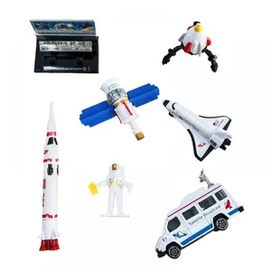 Diecast Space Plat Set Kid Educational Toys Metal Rocket Satellite Shuttle thumbnail-4