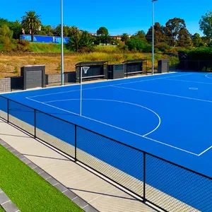Premium PVC Coated Zinc Basketball Court Fencing in Black & Green for Tennis & Pickleball thumbnail-5