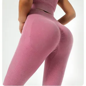 New Women Seamless Yoga Set Fitness Sports 5 Piece Gym Clothing Women Gym Yoga Set Workout Sets Yoga Top and Sportswear Suit thumbnail-3