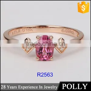 Factory Wholesale 18k Fancy Gold Gemstone Engagement Jewelry Ring Design Samples thumbnail-2