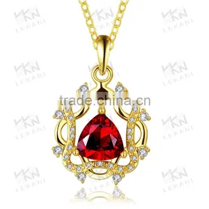 Trendy Geometric Jewelry Necklaces/red Zircon Necklace/vintage Necklace thumbnail-6