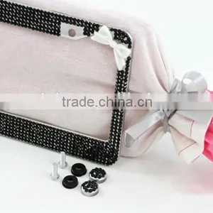 American Size European Size Bling Rhinestone License Plate Frame Gift Car Accessories thumbnail-3