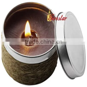 Brown Paraffin Tin Candle thumbnail-1