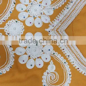 the Newest Short Sleeves Big Area Rope Embroidery Slip in Hem Maxi Dress thumbnail-5