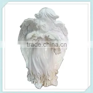 Religious White Resin Angel Candle Holder thumbnail-3