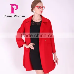 2016 New Design Spring Medium Length Women Slim Fit Wool Coat thumbnail-4