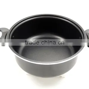 Forged Aluminum Imitation Nonstick Coating Pressed Aluminum Casserole Hot Pot Cheap Price thumbnail-2