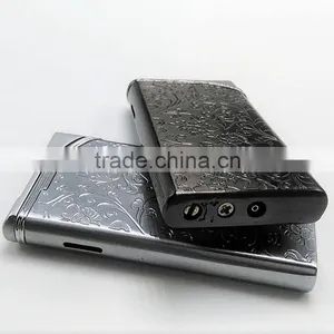 Silver Metal Lighters Laser Cigarette Case Thin Lighter thumbnail-6
