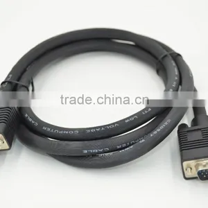 Xinya Hot Selling New Fashion Black VGA Cable Support 1280*960,1600*900,1600*1200 thumbnail-3
