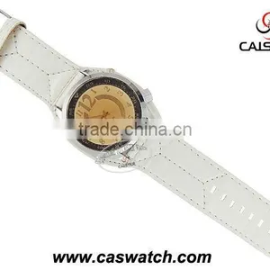 Fashion White Big Size PU Leather Watches for Men Best Price Big Face Watch for Marketing Promotion PU Leather Quartz Watch thumbnail-1
