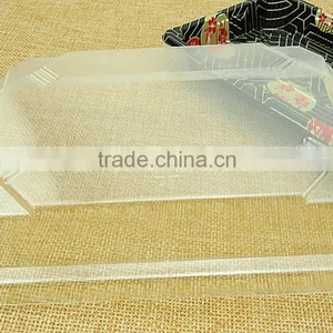OPS Plastic Disposable Embossing Sushi Box Container Tray With Clear Lid thumbnail-6