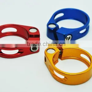 6061 Aluminum Fixed 28.6/30.2/31.8/34.9/38.5 Bicycle Aluminum Seat Post Clamps thumbnail-1
