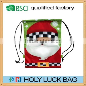 2016 Christmas Gift Nylon Polyester Drawstring Bag Rucksack HL-PB044 thumbnail-1
