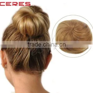 Synthetic Hair Bun Extension Donut Chignon Hairpiece Wig thumbnail-1