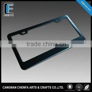 Wholesale USA Standard Stainless Steel Matt Black Blank Car License Plate Frame,number Plate Frame thumbnail-1