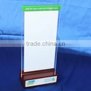 Customized Vertical Double Sided Stand up Clear L-shape Acrylic Sign Holder,A3,A4,A5 Menu Holder Table Tent Quality Choice thumbnail-4