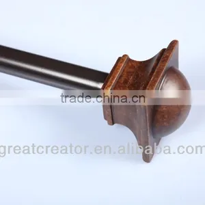Model of Living Room Curtain Rod Set With Colonial Maple Dome Curtain Finials thumbnail-1