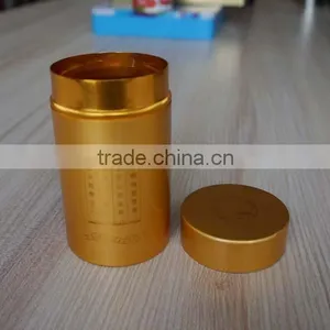 Small Gold Round Tin Can For Tea Package thumbnail-3