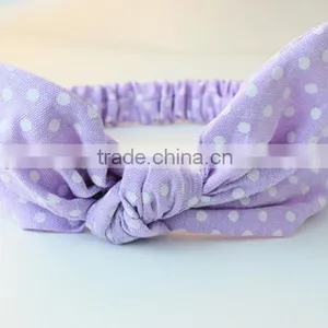2016 New Premium Graceful Lovely Plain Rabbit Ear Bowknot Fabric Rabbit Headband for Babies thumbnail-5
