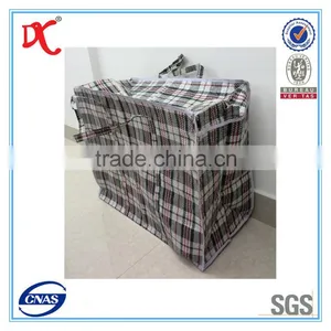 Customized PP Black Check Luggage Travel Sacks Woven Bags Quality Choice thumbnail-1