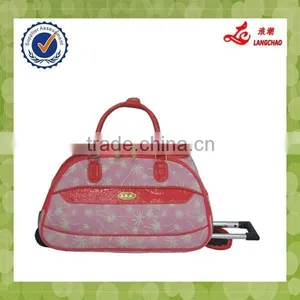 European Classical Designer Quality Leather Tarpaulin Duffel Bag thumbnail-3