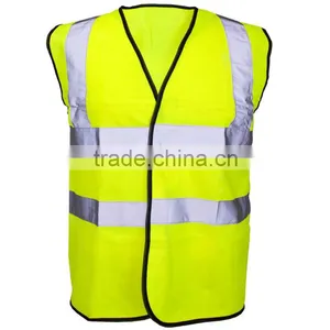 Yellow High Visibility Vests With Velcro Fastening thumbnail-1