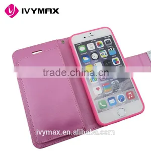 2016 Trending Products Rich Diary Wallet Case Premium Soft Synthetic Leather Case With ID Credit Card Slots for Iphone 6 thumbnail-5